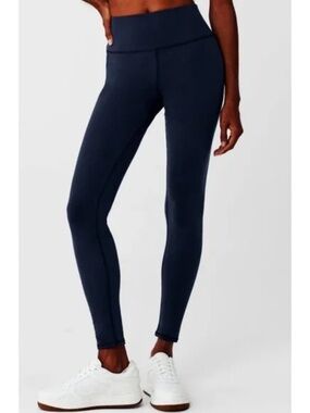 Alo Airbrush Winter Warm High-Waist Nocturne Legging Navy Fleece Hi-Rise